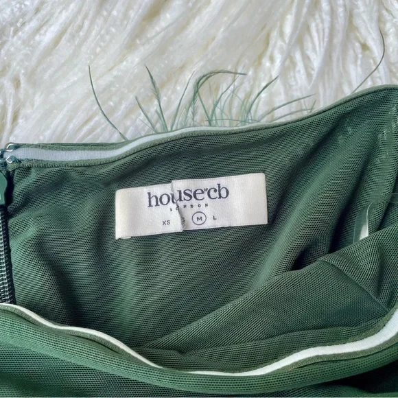 House of CB Fionula Dark Green Strapless Dress - Picture 5 of 9